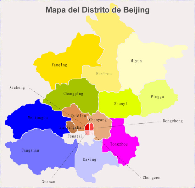 Mapa De Distrito De Beijing 